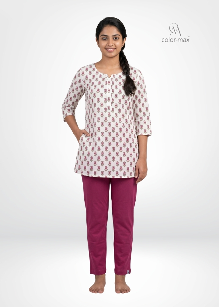 DUSTY PINK - Premium Cotton Lycra Kurti Pants